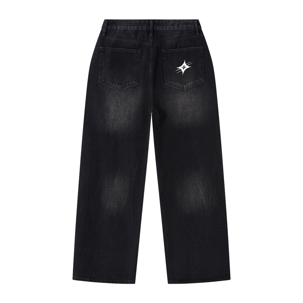 Outro Moto Black Washed Jeans